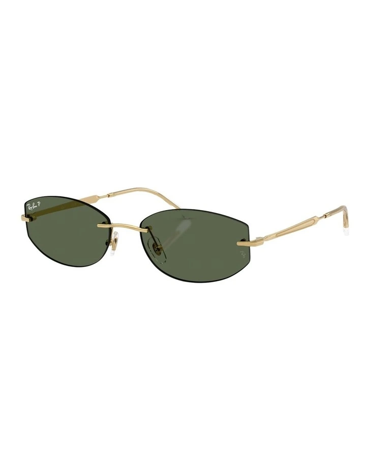 Ray-Ban RB3792 Metal Polarised Sunglasses in Black image 1
