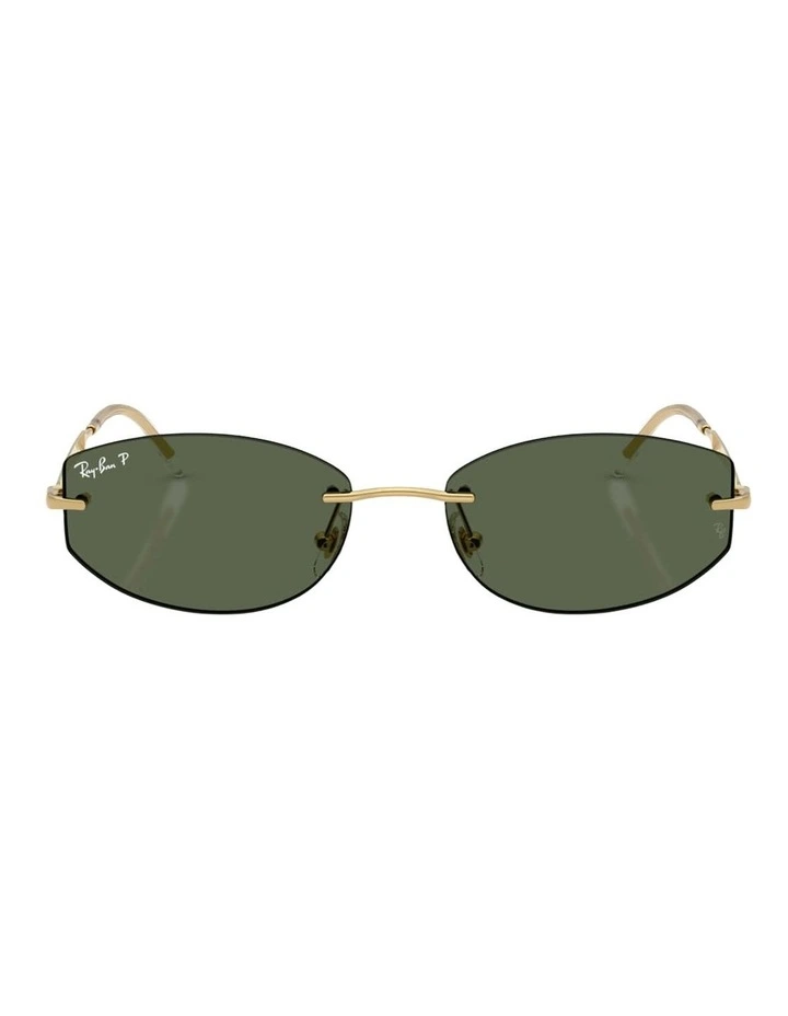 Ray-Ban RB3792 Metal Polarised Sunglasses in Black image 2