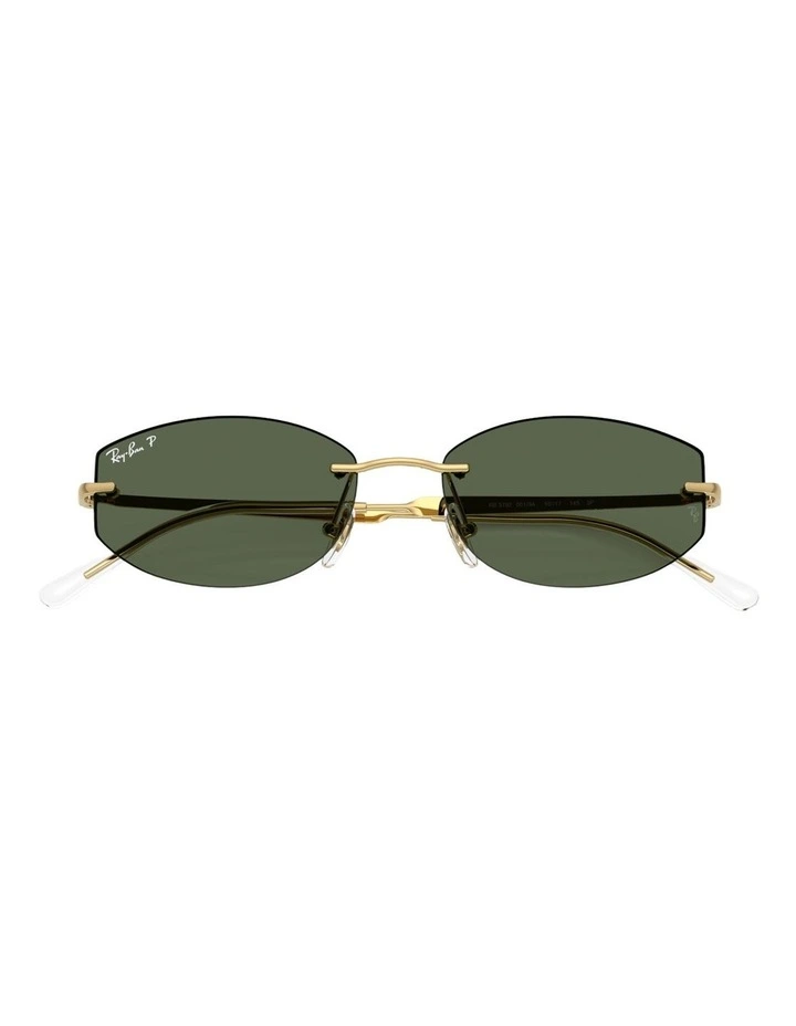 Ray-Ban RB3792 Metal Polarised Sunglasses in Black image 4