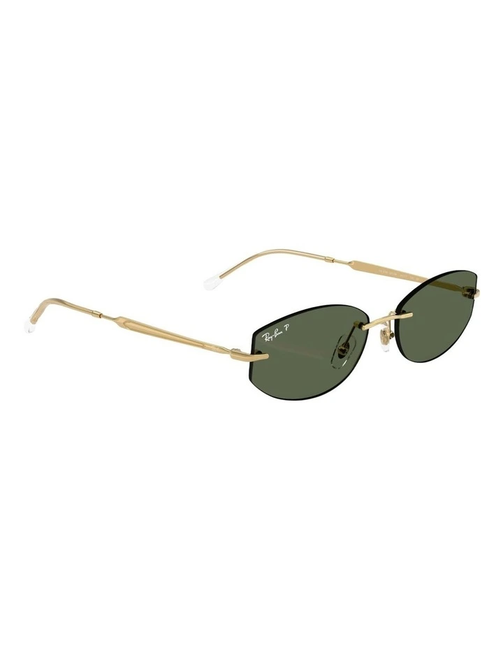 Ray-Ban RB3792 Metal Polarised Sunglasses in Black image 5