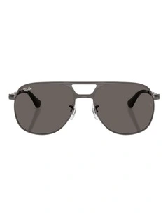 Ray-Ban Bill Max Metal Sunglasses in Grey