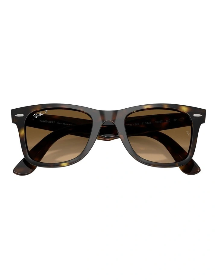 Ray-Ban Wayfarer Ease Propionate Polarised Sunglasses in Tortoise image 3