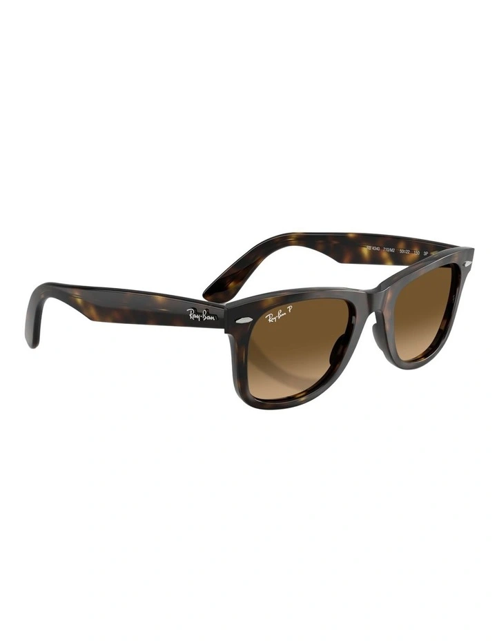 Ray-Ban Wayfarer Ease Propionate Polarised Sunglasses in Tortoise image 4