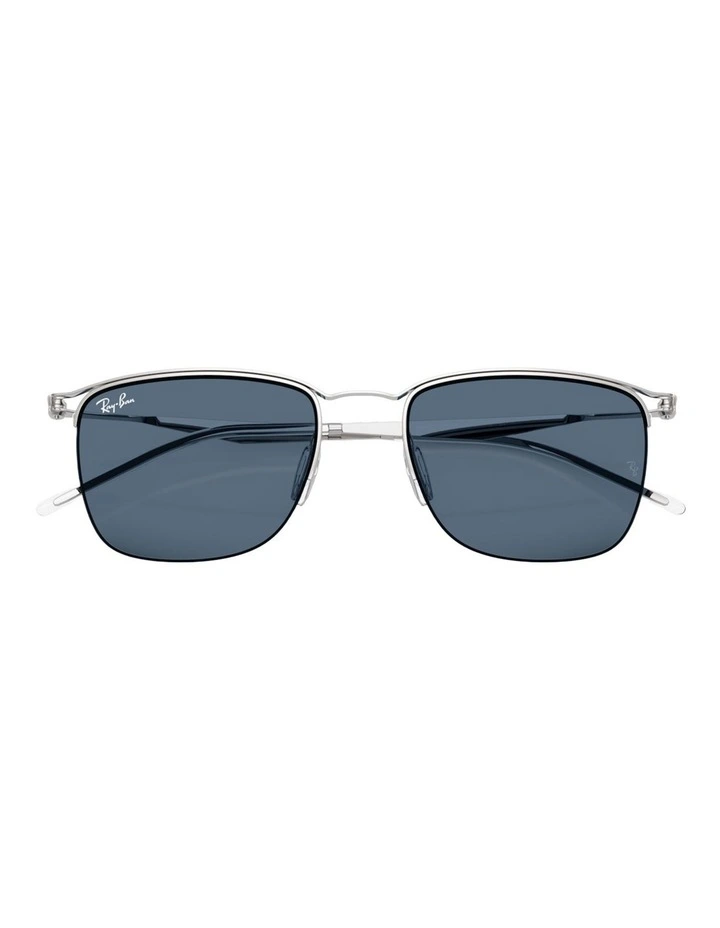 Ray-Ban RB8550 Metal Sunglasses in Silver image 4