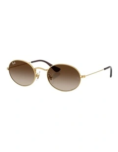 Ray-Ban OVAL KIDS Metal Sunglasses in Black