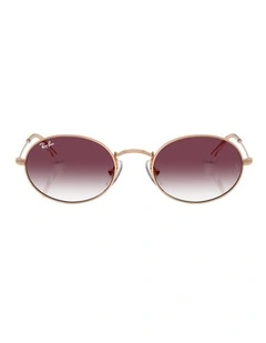 Ray-Ban OVAL KIDS Metal Sunglasses in Gold