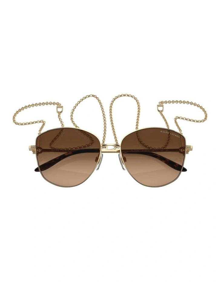 Ralph Lauren The Vivienne Metal Sunglasses in Gold image 3