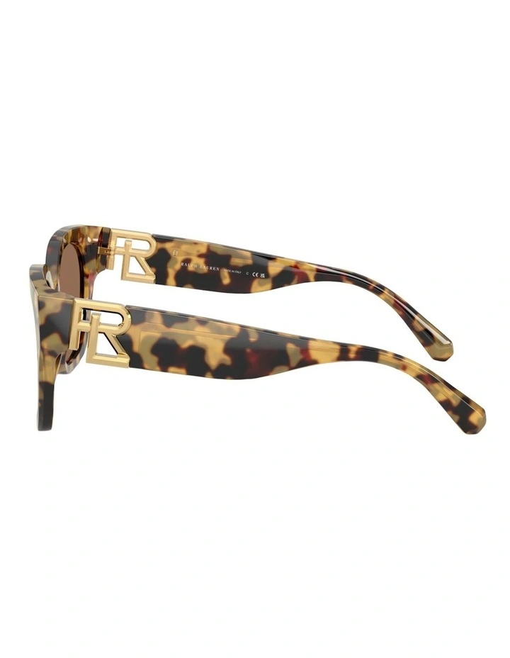 Ralph Lauren The Overszed Ricky Acetate Sunglasses in Brown image 3
