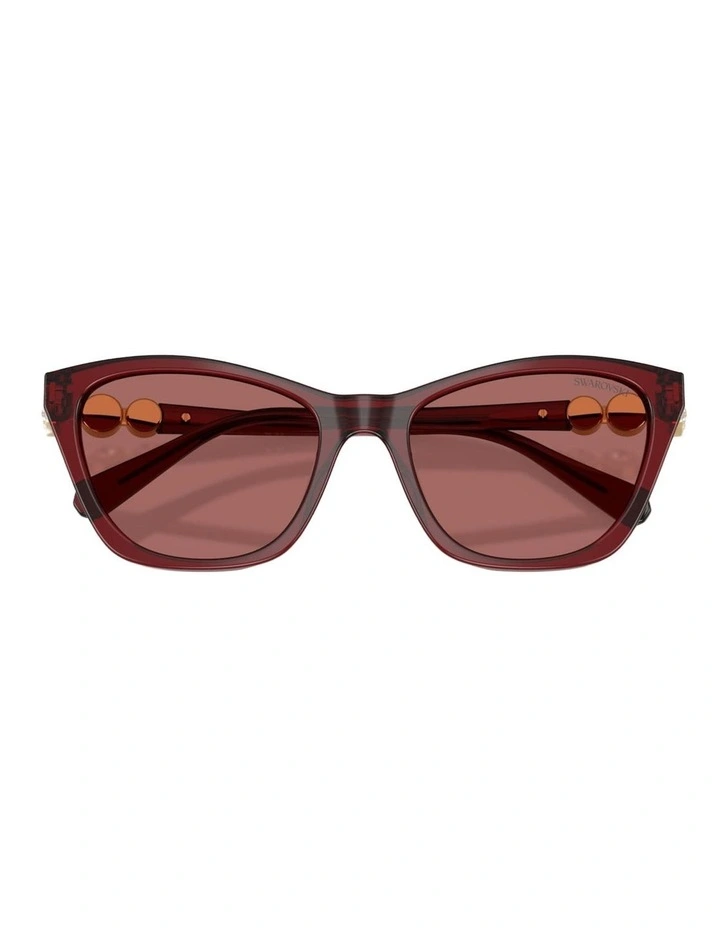 Swarovski Acetate Sunglasses in Red image 4
