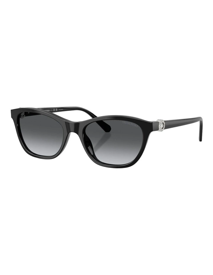 Swarovski Acetate Polarised Sunglasses in Black image 1