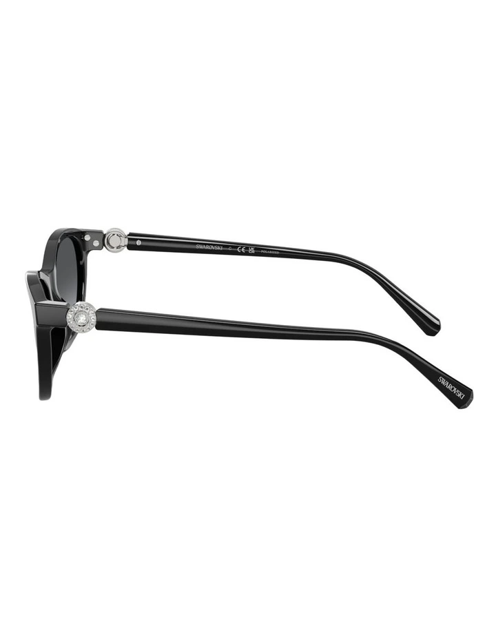 Swarovski Acetate Polarised Sunglasses in Black image 3