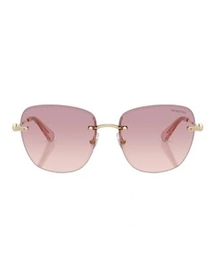 Swarovski  Metal Sunglasses in Gold