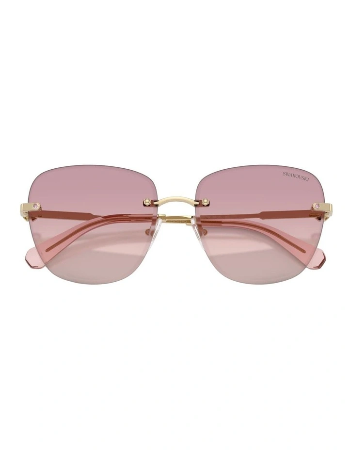 Swarovski  Metal Sunglasses in Gold image 4