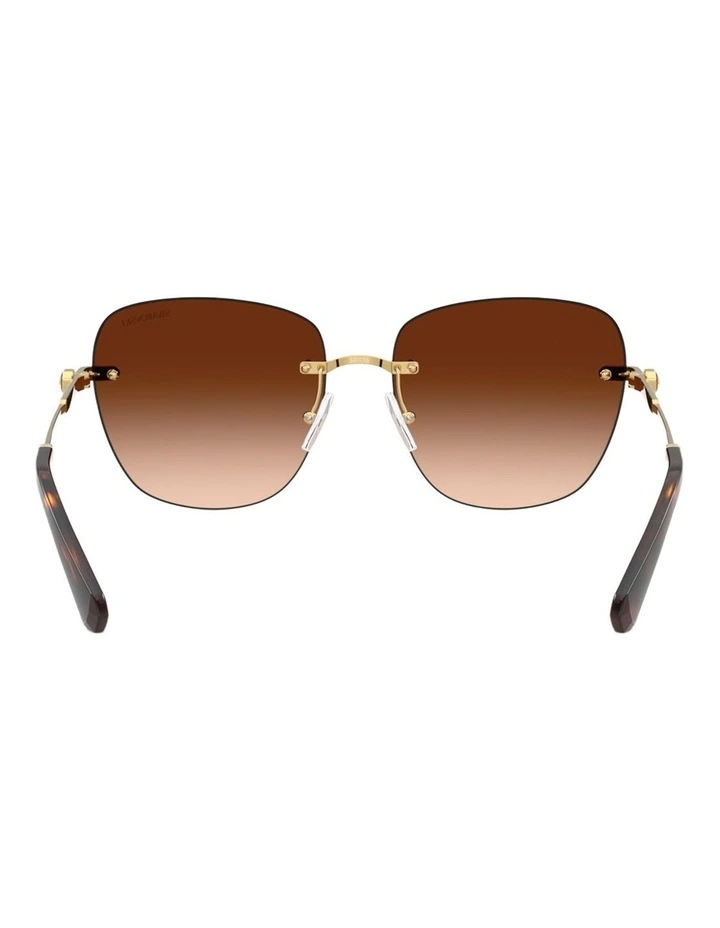 Swarovski Metal Sunglasses in Gold image 3