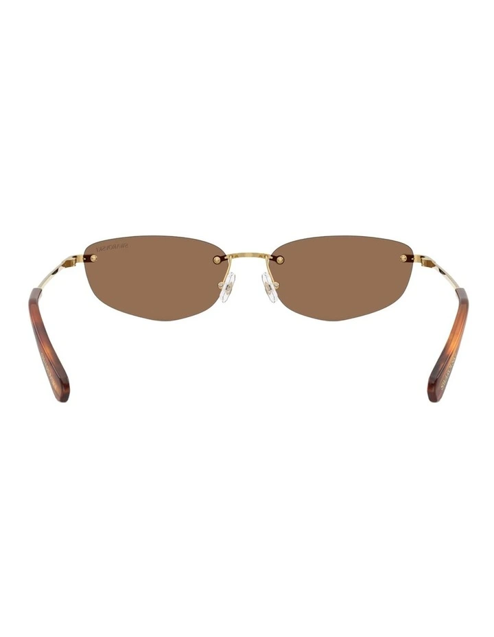 Swarovski Metal Sunglasses in Gold image 2