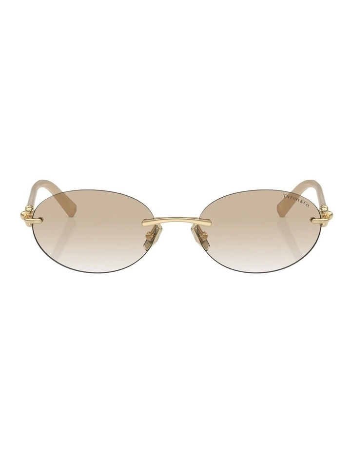 Tiffany & Co.  Metal Sunglasses in Gold image 1