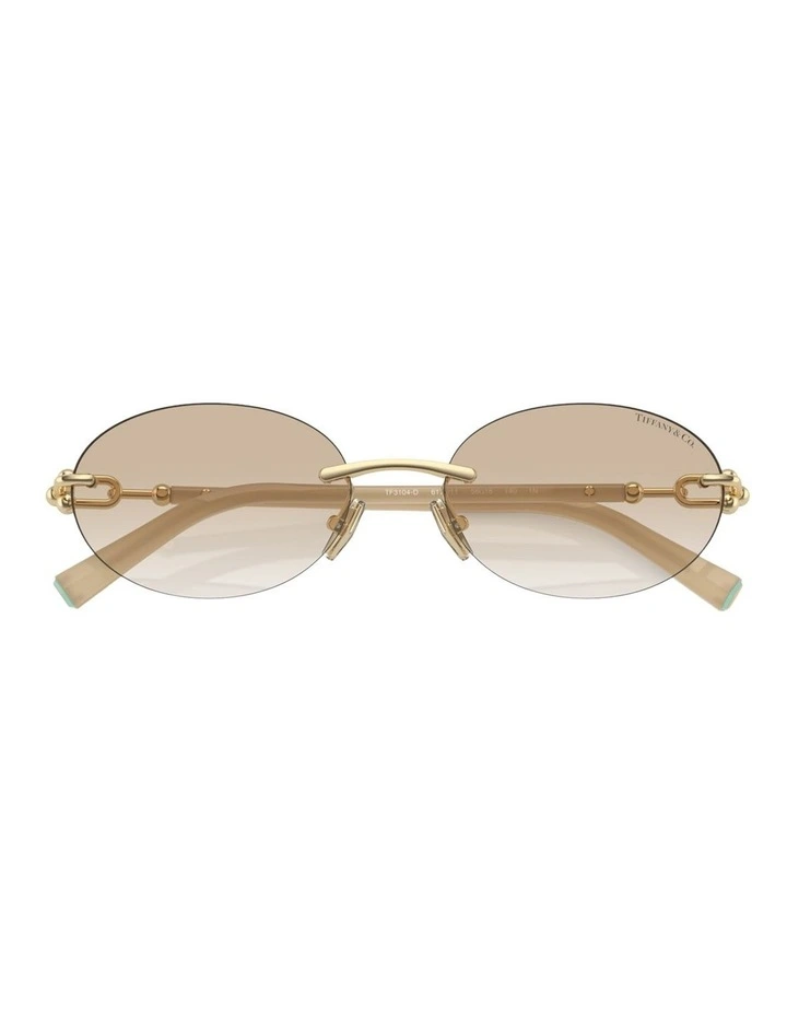 Tiffany & Co.  Metal Sunglasses in Gold image 3