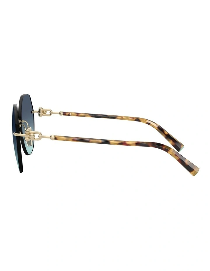 Tiffany & Co. Metal Sunglasses in Gold image 2