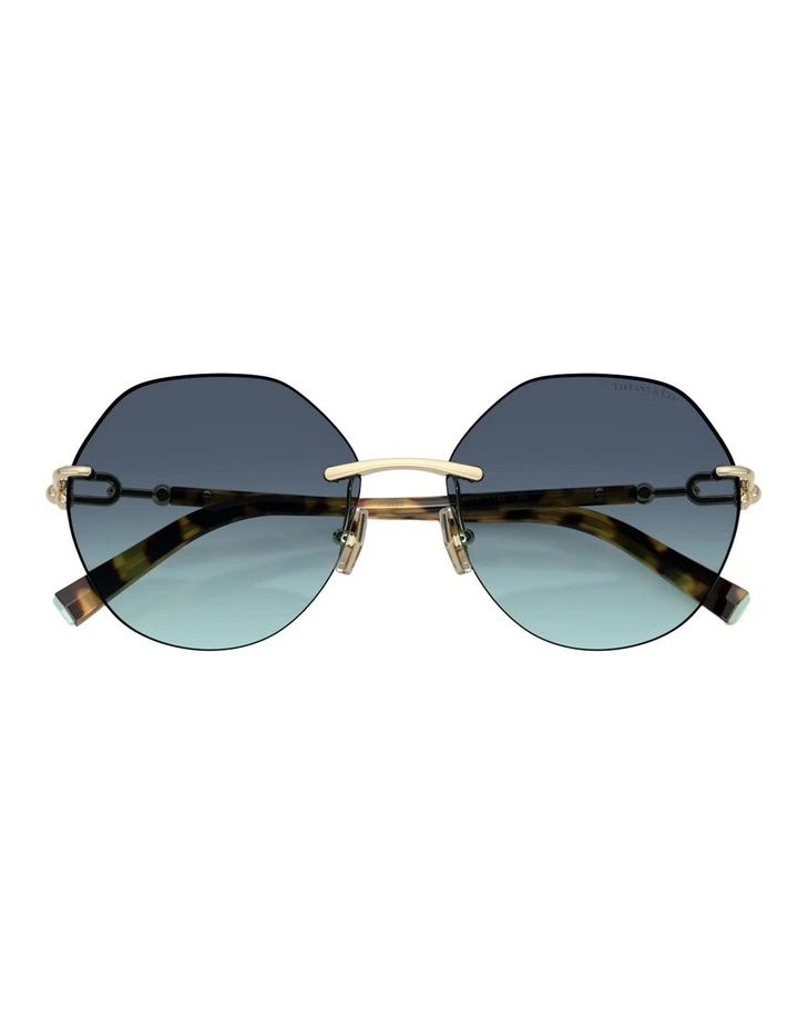 Tiffany & Co. Metal Sunglasses in Gold image 3