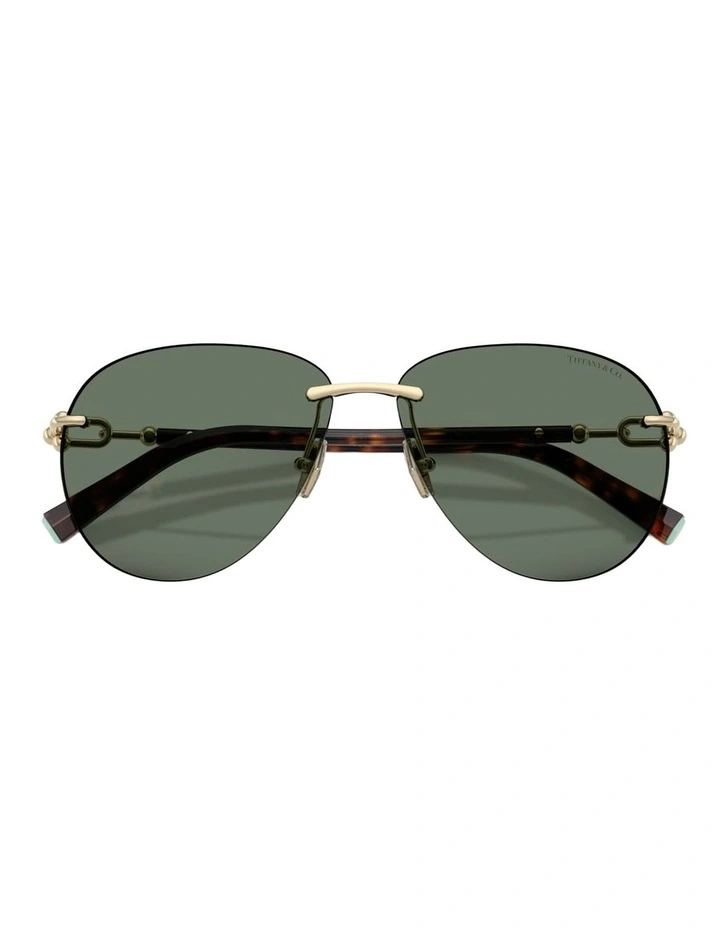 Tiffany & Co. Metal Sunglasses in Gold image 4