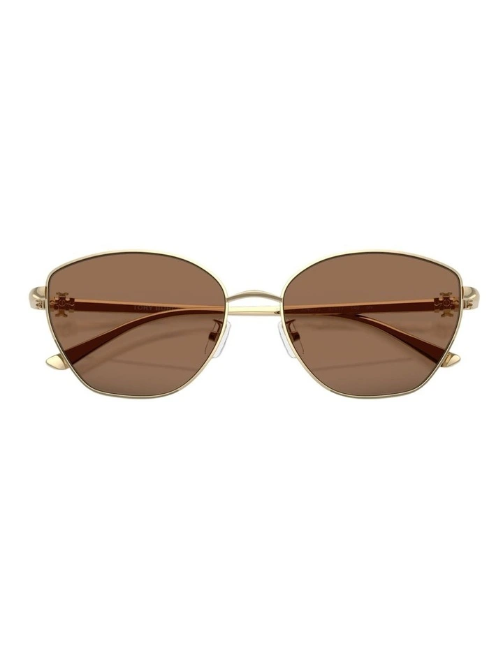 Tory Burch  Metal Sunglasses in Gold image 3