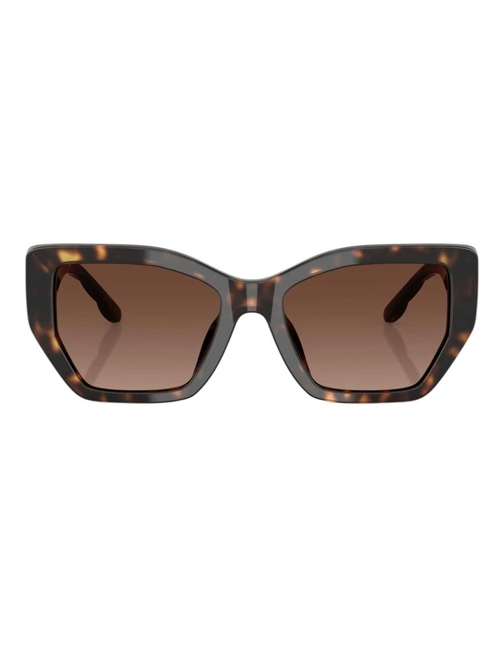 Tory Burch Acetate Polarised Sunglasses in Tortoise image 2