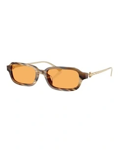 Tory Burch  Acetate Sunglasses in Brown