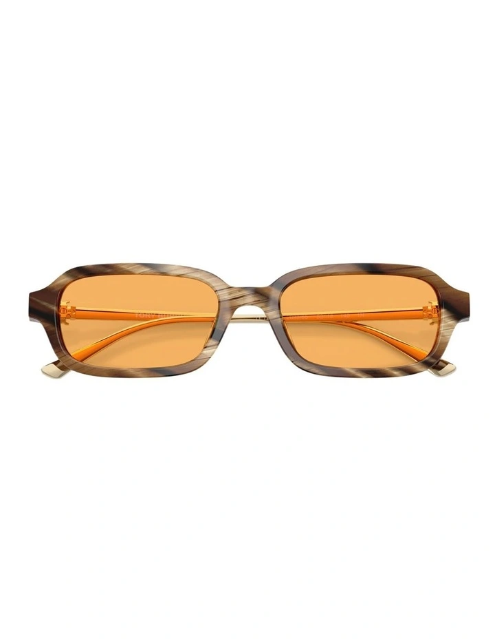 Tory Burch  Acetate Sunglasses in Brown image 4