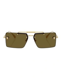 Versace  Metal Sunglasses in Gold