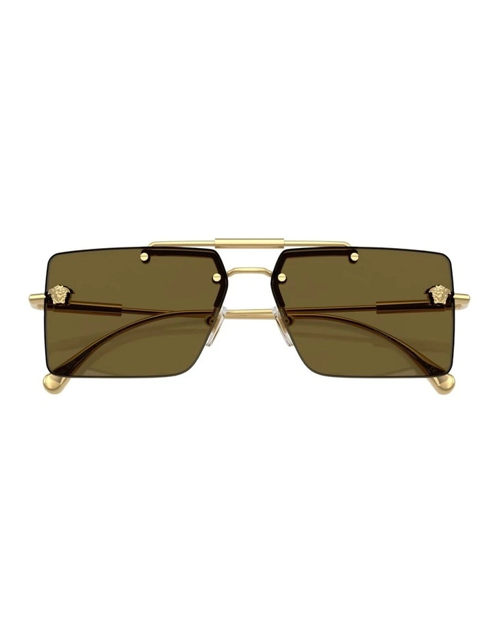 Versace Metal Sunglasses in Gold image 3