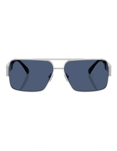 Versace  Metal Sunglasses in Silver