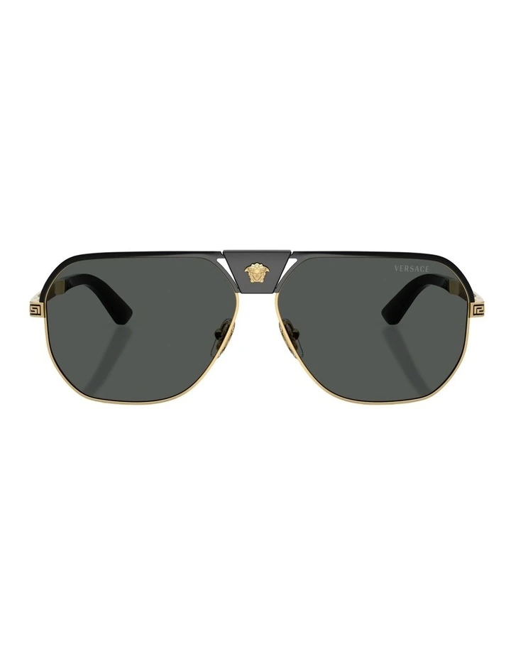 Versace Metal Sunglasses in Black image 1