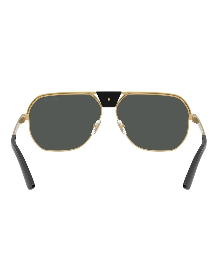 Versace Metal Sunglasses in Black image 2