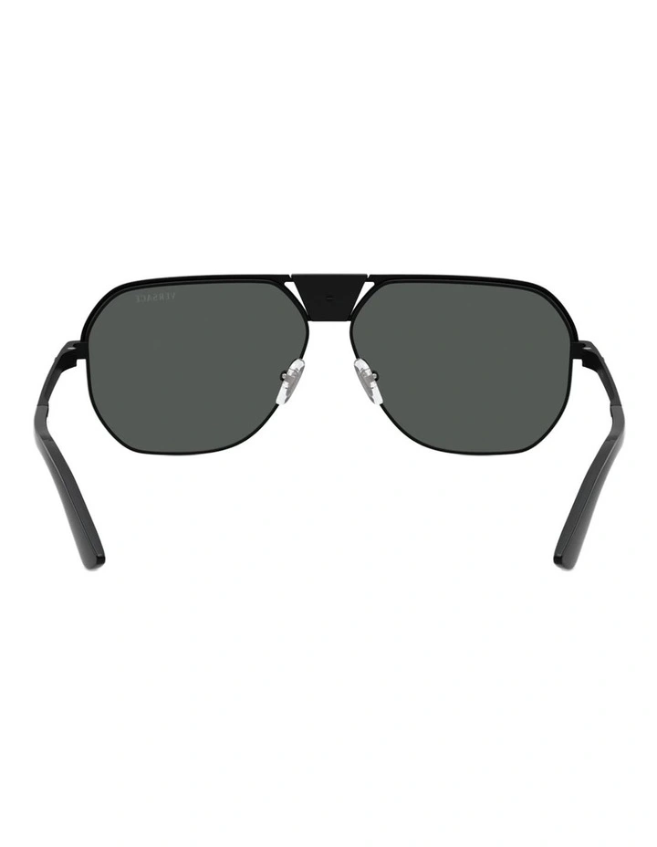 Versace Metal Sunglasses in Black image 2