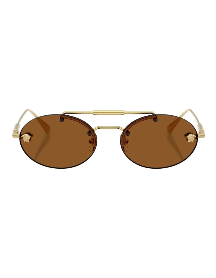 Versace Metal Sunglasses in Gold image 2