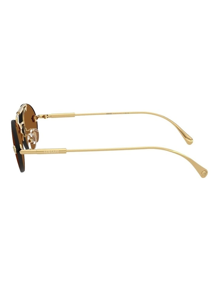 Versace Metal Sunglasses in Gold image 3