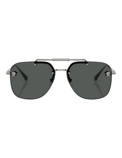 Versace  Metal Sunglasses in Grey
