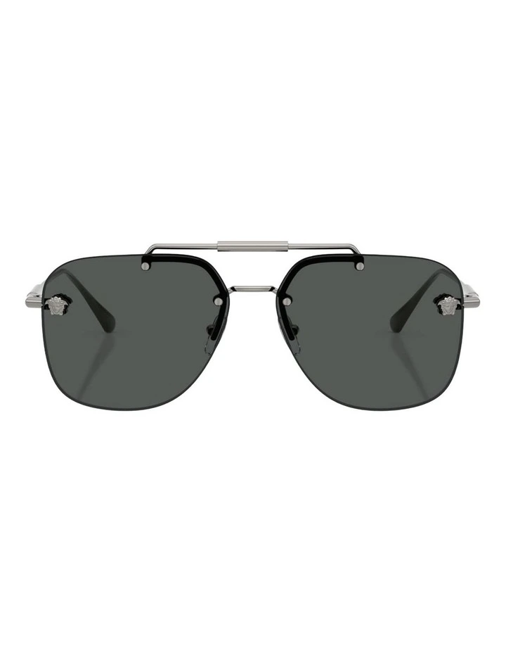 Versace Metal Sunglasses in Grey image 1