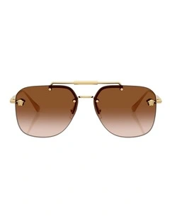 Versace  Metal Sunglasses in Gold