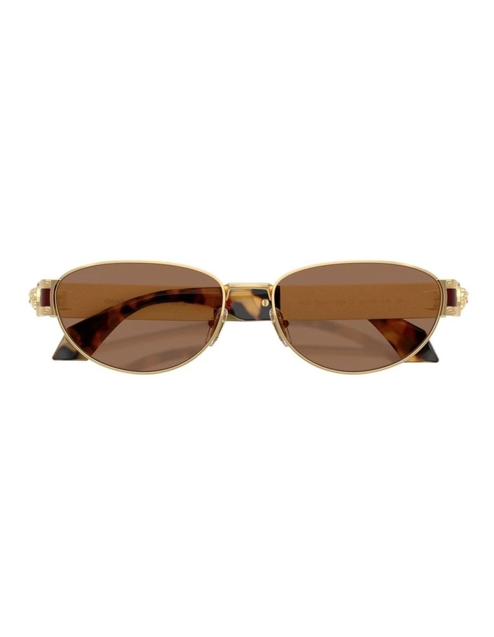 Versace Metal Sunglasses in Gold image 4