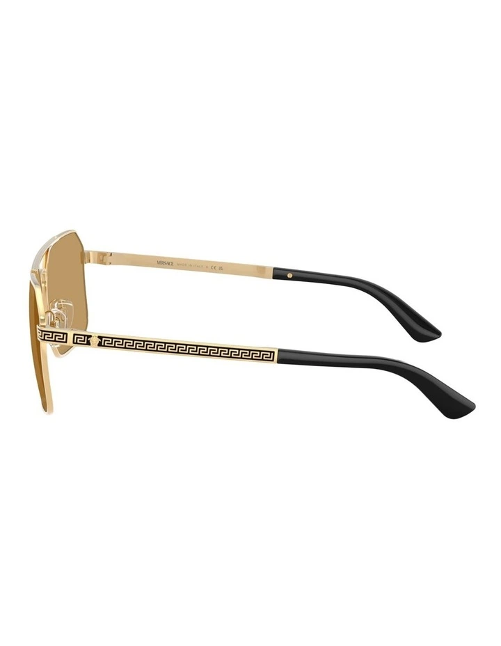 Versace Metal Sunglasses in Gold image 2