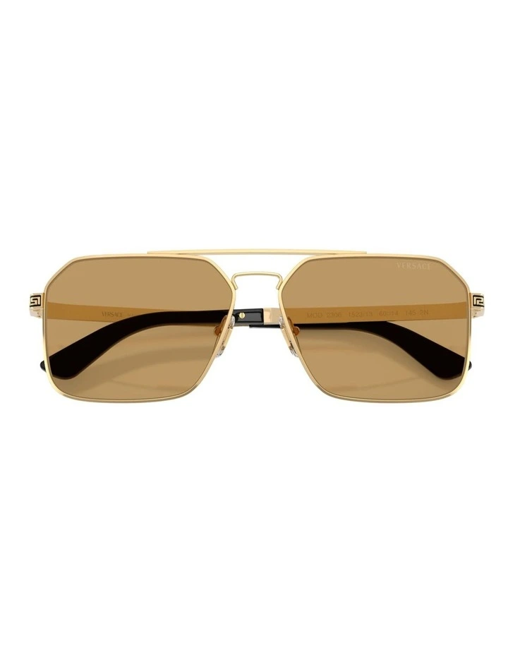 Versace Metal Sunglasses in Gold image 3