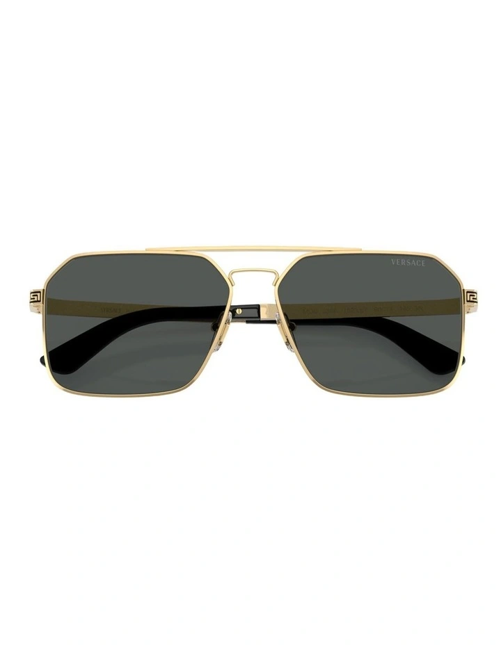 Versace Metal Sunglasses in Gold image 3