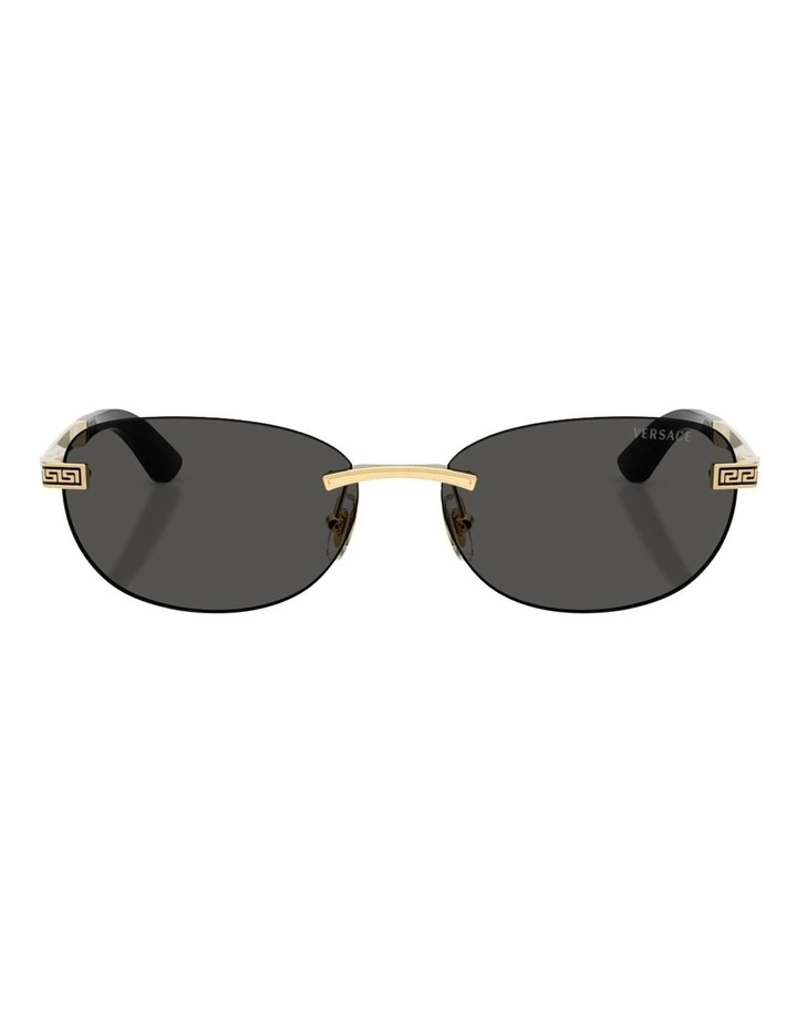Versace Metal Sunglasses in Gold image 2