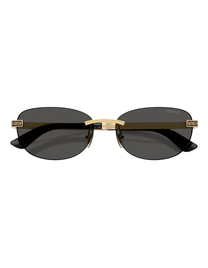 Versace Metal Sunglasses in Gold image 4