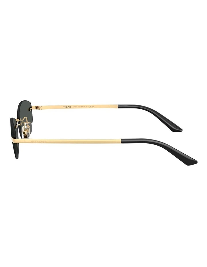 Versace Metal Sunglasses in Gold image 3