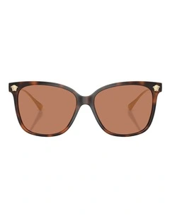 Versace  Injected Sunglasses in Tortoise