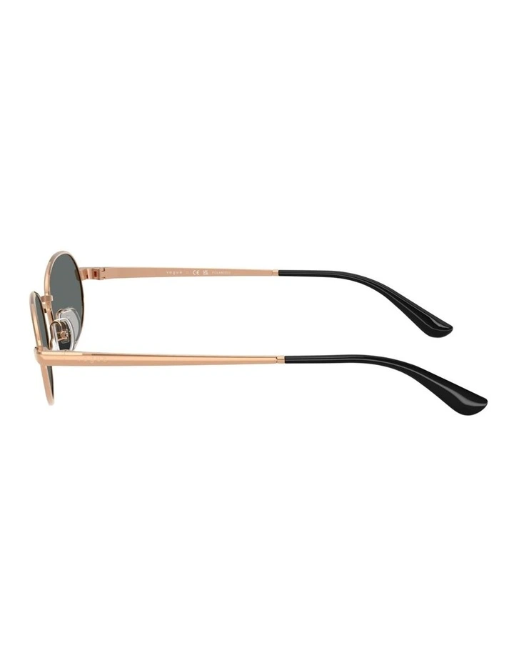 Vogue Eyewear Metal Polarised Sunglasses in Pink image 3