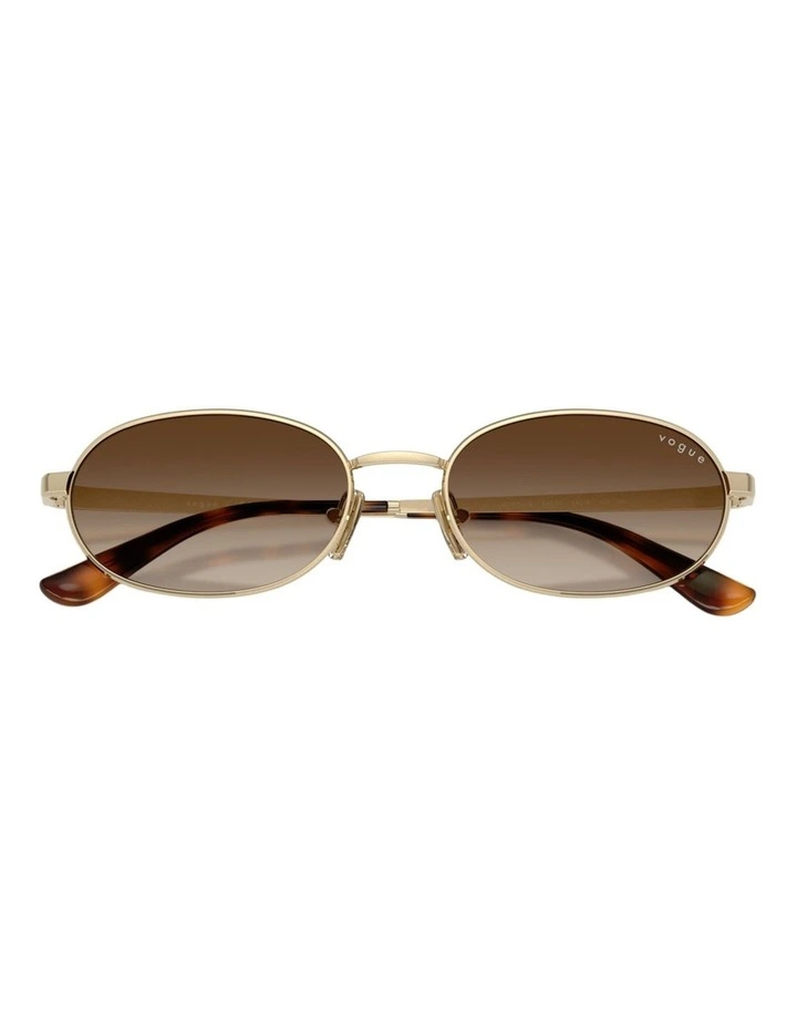 Vogue Eyewear Metal Sunglasses in Gold image 4
