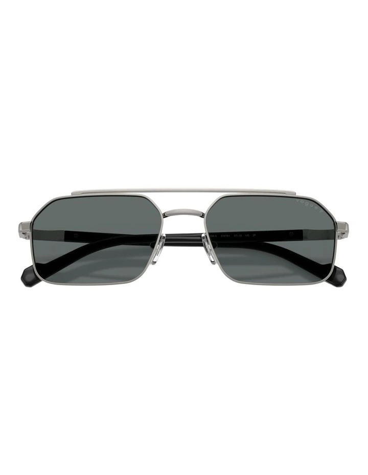 Vogue Eyewear Metal Polarised Sunglasses in Grey image 4